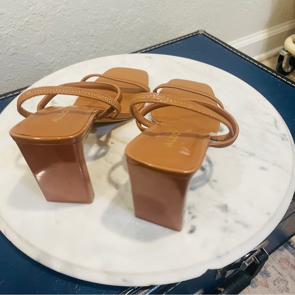 NWT Aldo Mod-Block Nude Step In Heels Size 10 - Picture 4 of 12